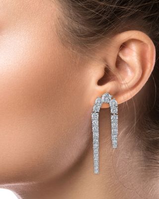 Cubic Zirconia Graduated Open Arch Earrings