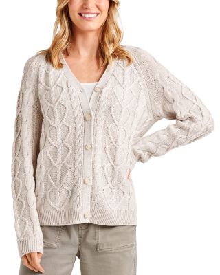 Splendid - Adore V Neck Cable Knit Cardigan Sweater