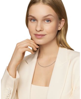 Box Chain Necklace with an Accent of 14K Gold 18", 1.7mm