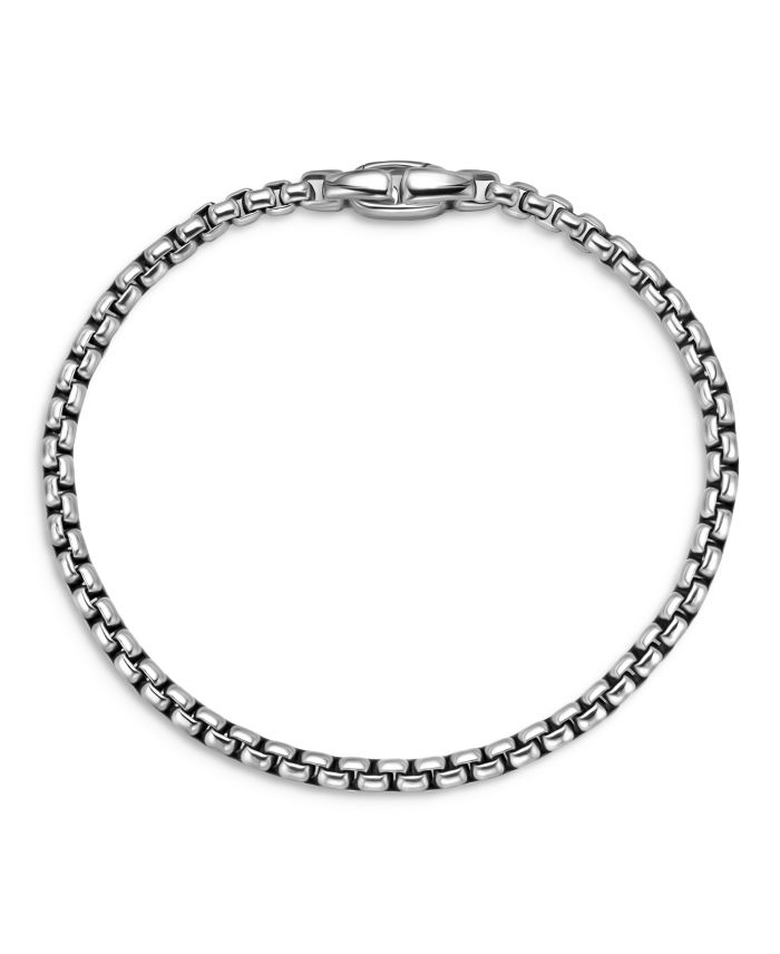 Men's Box Chain Bracelet Sterling Silver