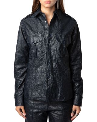 Zadig & Voltaire - Taska Cuir Froisse Leather Shirt