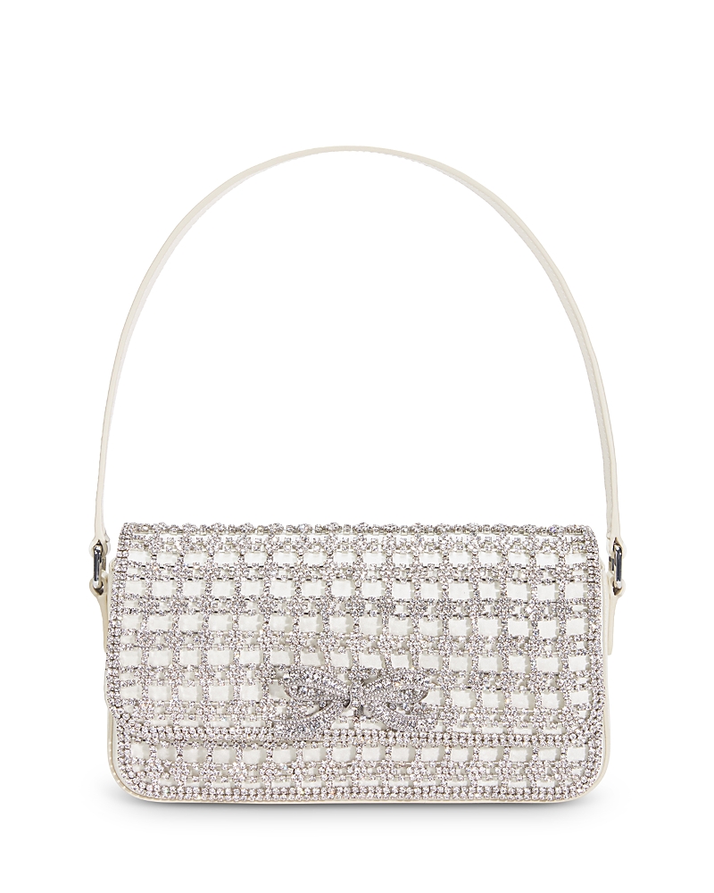 SELF-PORTRAIT SELF-PORTRAIT BLACK CRYSTAL BAGUETTE BAG