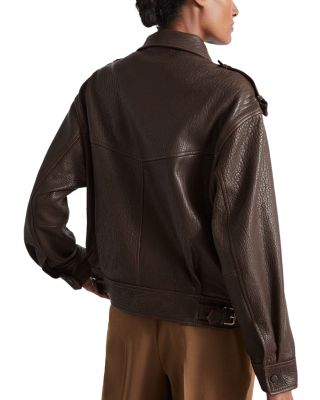 Cleo Shoulder Detail Leather Jacket
