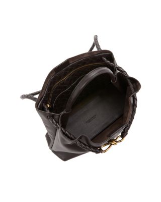 Medium Andiamo Leather Top Handle Bag