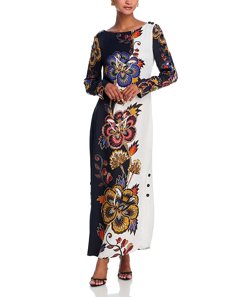 Shop Farm Rio Floral Maxi Dress In Maxi Floral Off-white