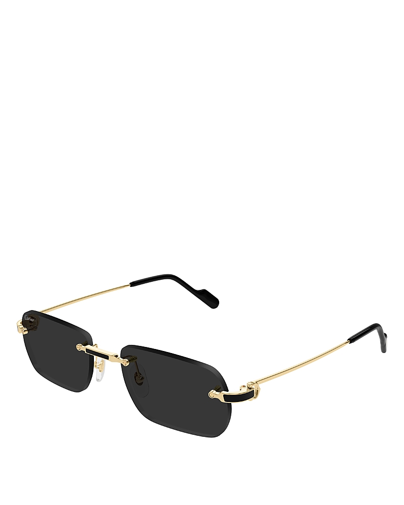Cartier Round Sunglasses, 55mm In Gold/gray Solid