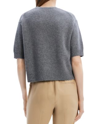 Cashmere Cropped Short Sleeve Sweater