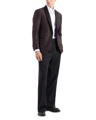 G Line Regular Fit Wool & Silk Shawl Lapel Blazer