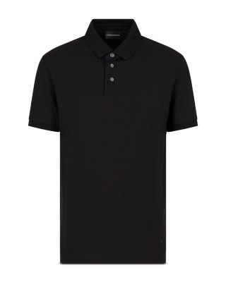 Cotton Jersey Diamond Jacquard Regular Fit Polo Shirt
