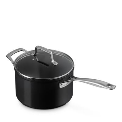 Essential Nonstick Ceramic Saucepan with Glass Lid, 4 Qt.
