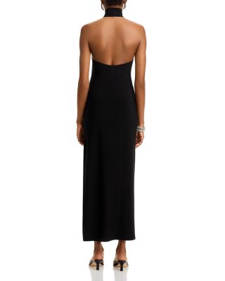 Side Slit Halter Gown