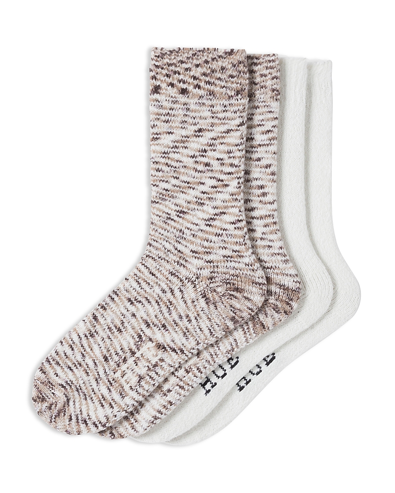 Hue 2-pack Space Dye Boot Socks In Khaki Stripes
