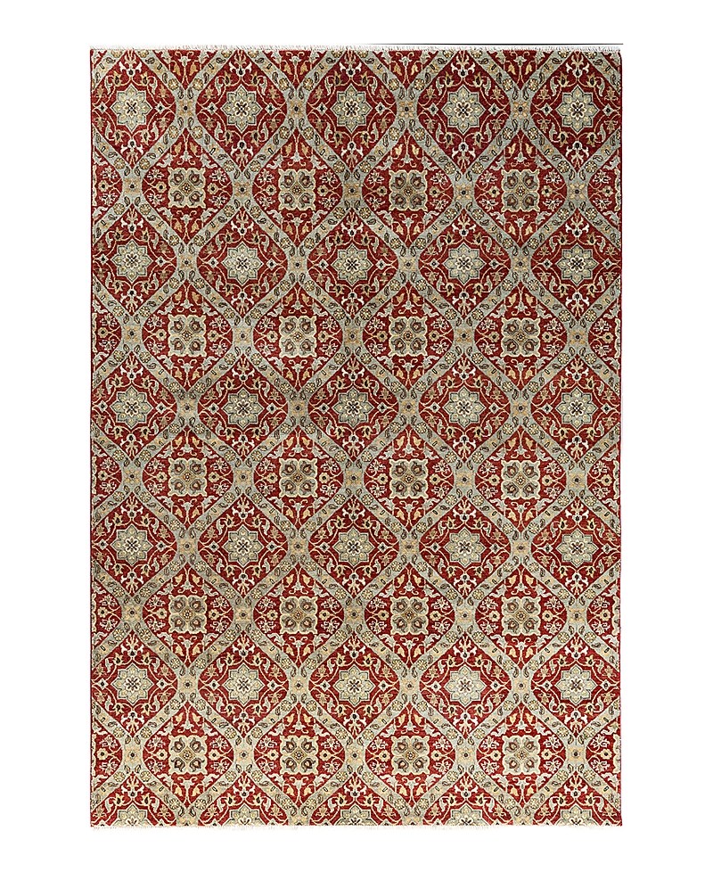 Bloomingdale's Indo Ikat M5957 Area Rug, 6'8 X 9'8 In Red
