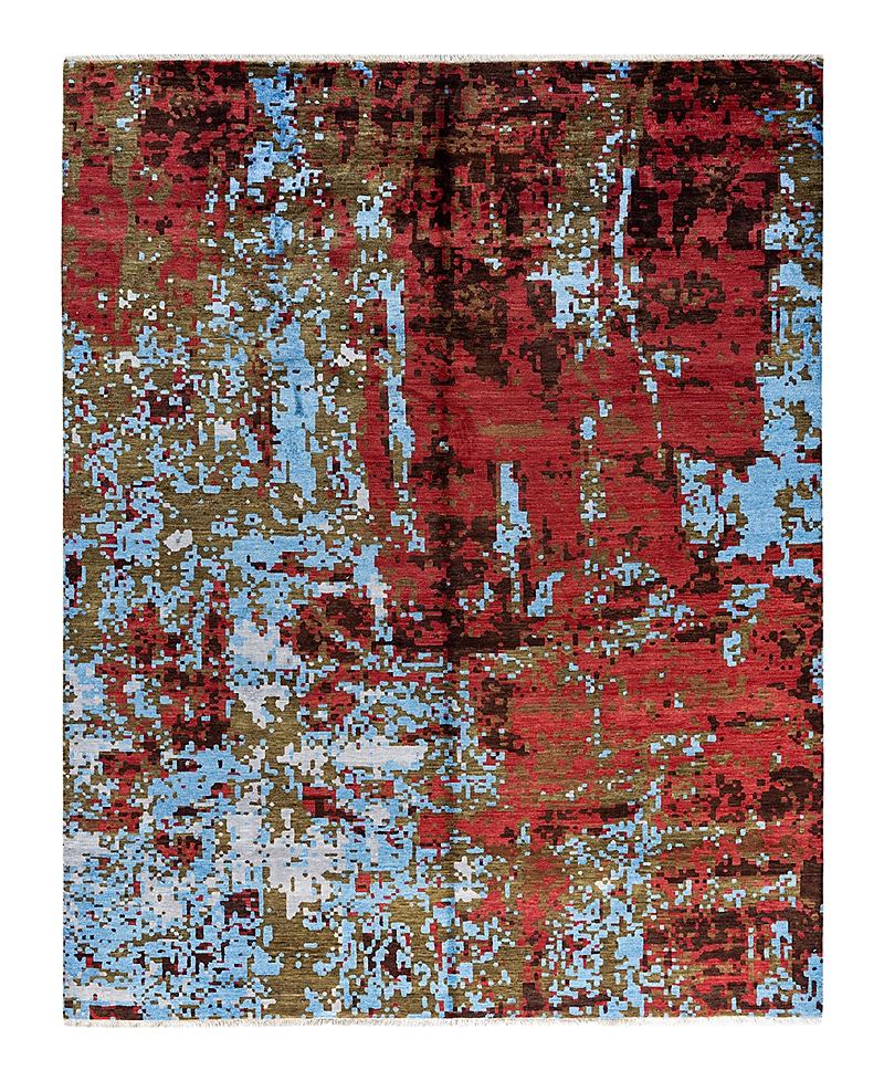 Bloomingdale's Indo Ikat M6981 Area Rug, 8'1 X 10' In Red