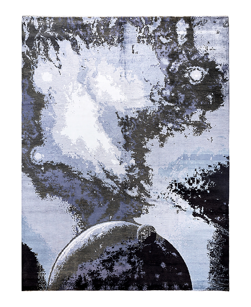 Bloomingdale's Indo Ikat M7369 Area Rug, 9'4 X 12'2 In Gray