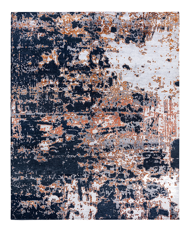 Bloomingdale's Indo Modern M7216 Area Rug, 8'1 X 10'1 In Black