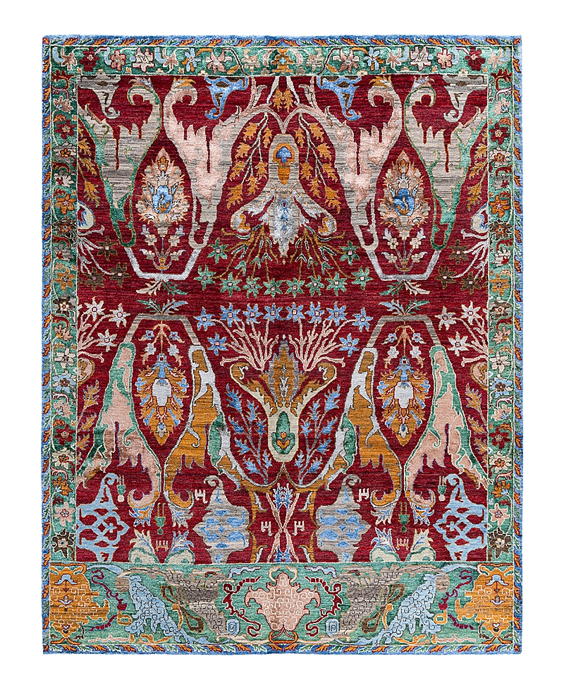 Bloomingdale's Indo Modern M8517 Area Rug, 8'1 X 10'1 In Red