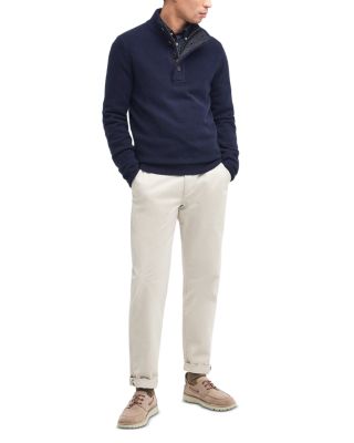 Elbow Patch Mock Neck Sweater