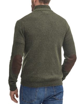 Elbow Patch Mock Neck Sweater
