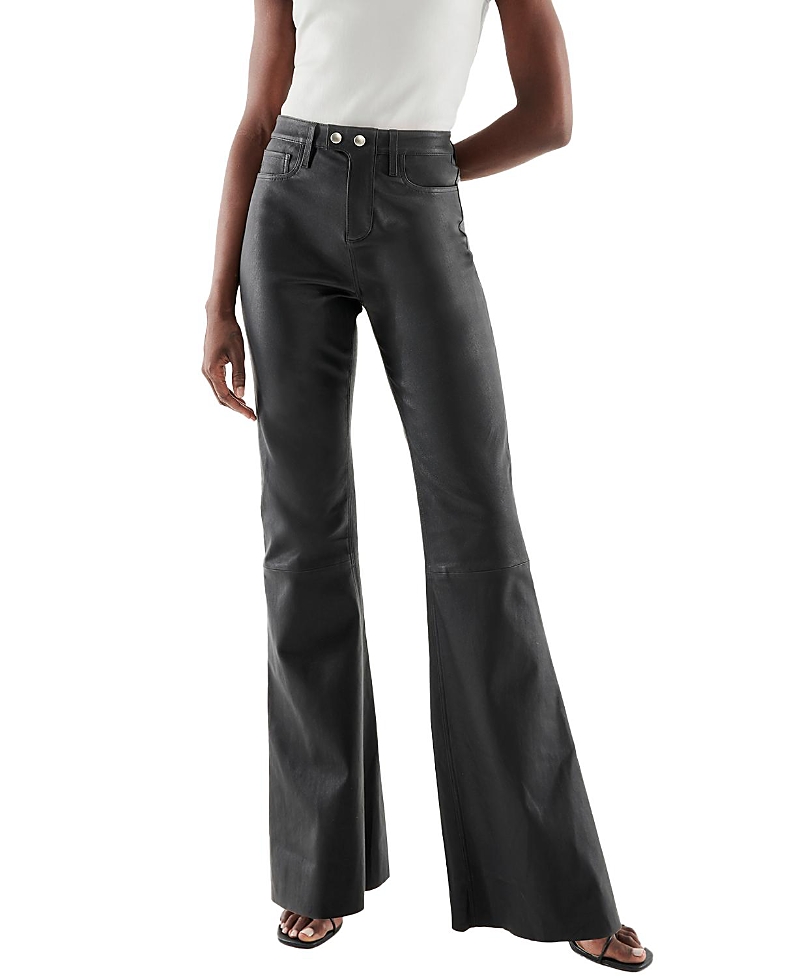 As By Df Robbie Stretch Leather Flares In Black