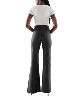 Robbie Stretch Leather Flares