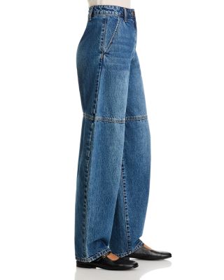High Rise Barrel Jeans in Indigo