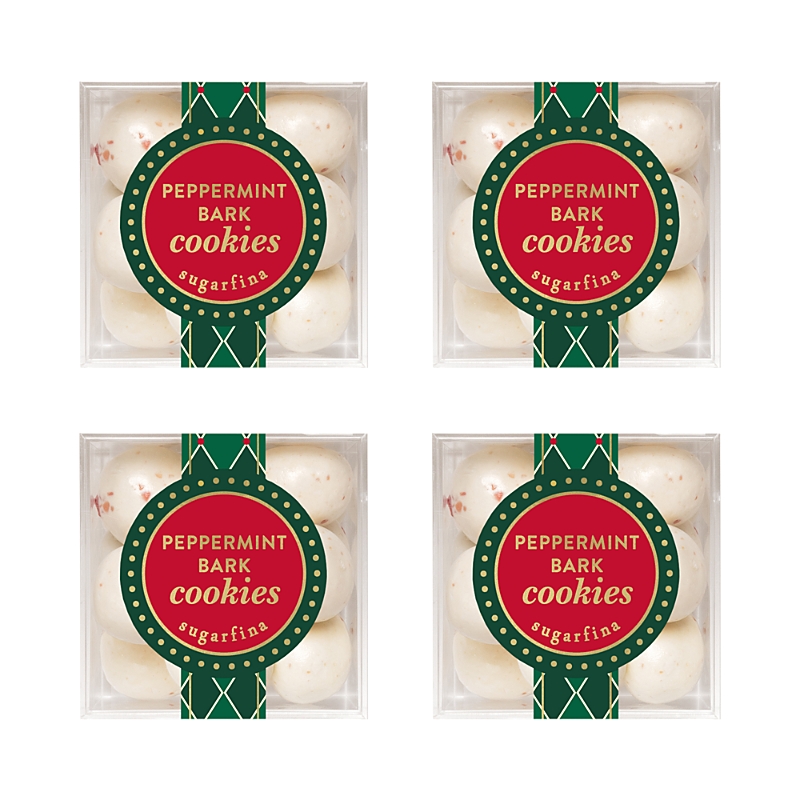 Sugarfina Peppermint Bark Cookies Small Cube, Set of 4