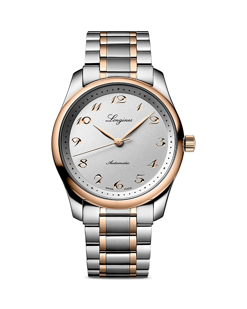 Longines Master Watch, 34mm In Silver/two-tone