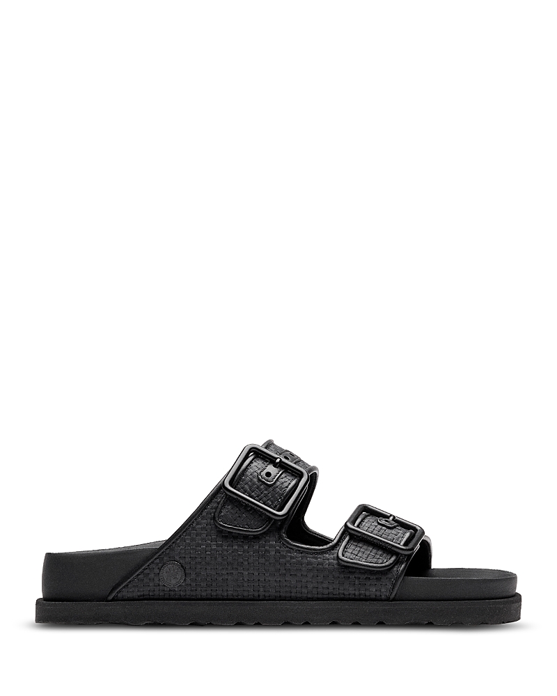Birkenstock Arizona Raffia Luxe Sandals In Black