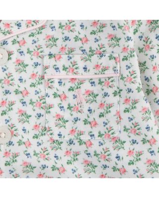 Girls' Woven Long Sleeve Coat & Pants Sleepwear Set - Little Kid