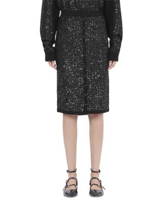 The Kooples Mid Length Sequin Skirt