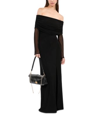 The Kooples - Off The Shoulder Mesh Sleeve Gown