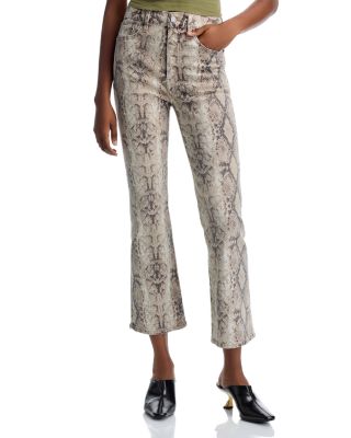 Pistola - Lennon High Rise Cropped Bootcut Jeans in Python