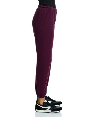 Cotton Logo Sweatpants in Eggplant