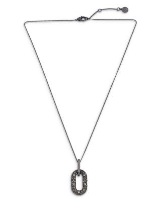 ALLSAINTS - Pav&eacute; Link Pendant Necklace, 22"-24"