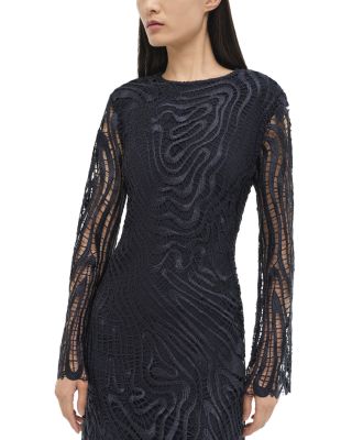 Vanina Long Sleeve Lace Midi Dress