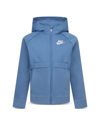 Nike - Boys' Aegean Storm Mixed Media Full Zip Hooded Jacket - Littler Kid