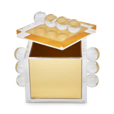 Lucite Bubble Design Box with Lid
