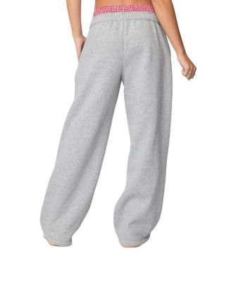 Gingham Boxer Detail Sweatpants