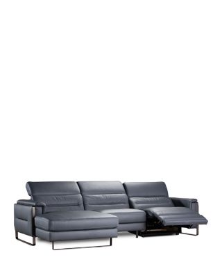 Lucano 3 Piece Power Reclining Leather Sectional