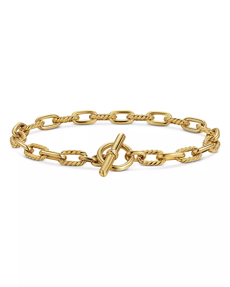 Dy Madison Toggle Chain Bracelet in 18K Yellow Gold, 5.5mm