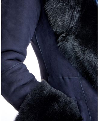 Hooded Shearling Coat
