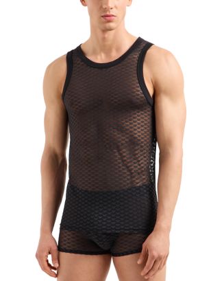 高価値セリー Emporio Armani Logo Mesh Tank | Bloomingdale's トップス