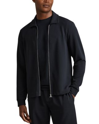 REISS - Hudson Textured Zip Front Sweater