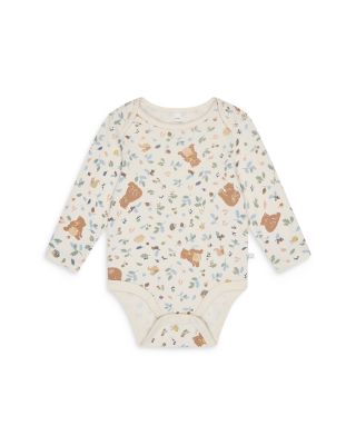 Unisex Bear Print Long Sleeve Bodysuit - Baby
