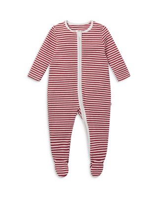 Unisex Ribbed Stripe Two Way Zip Sleepsuit - Baby