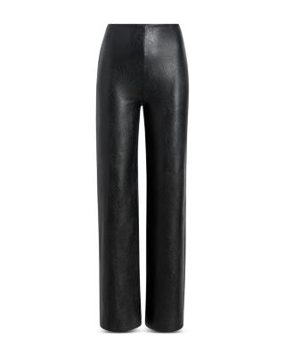 Faux Leather Wide Leg Pants