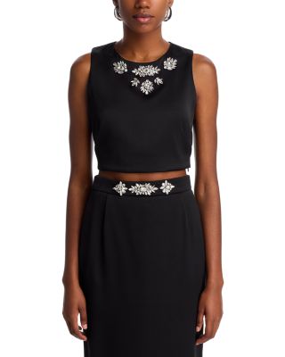 Embellished Cropped Top