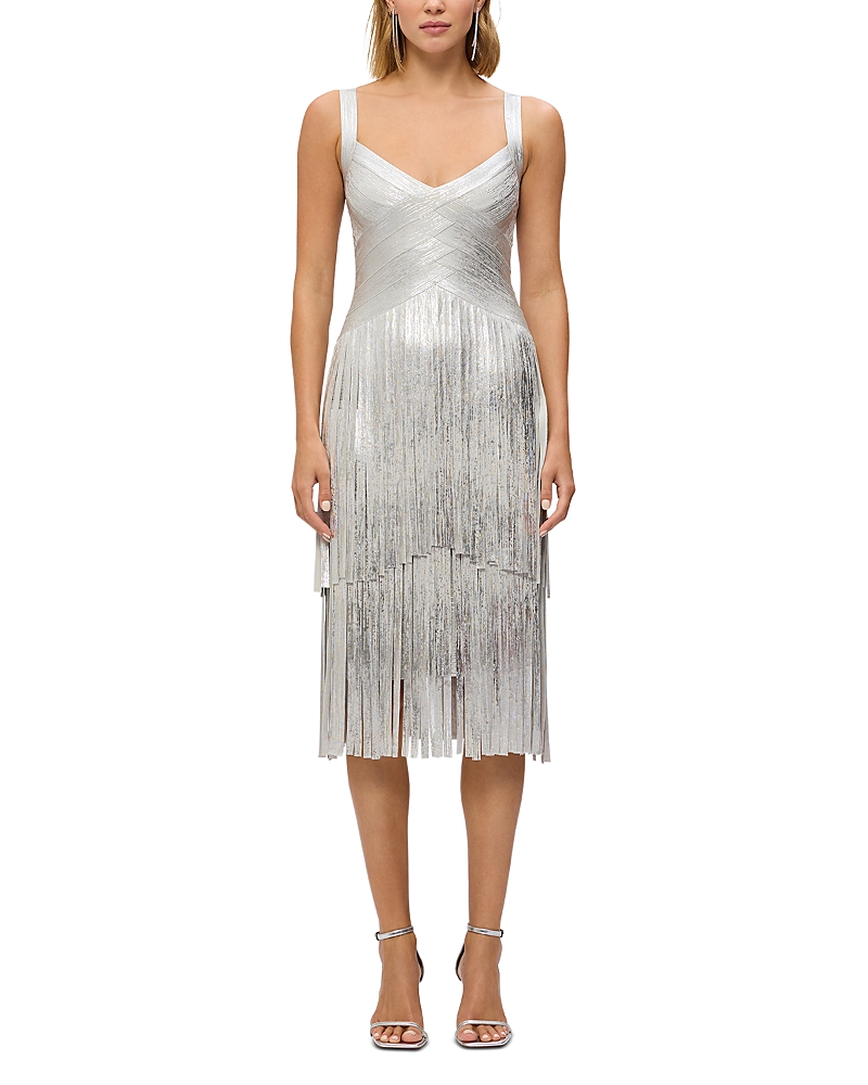 Herve Leger The Metallic Mischa Dress