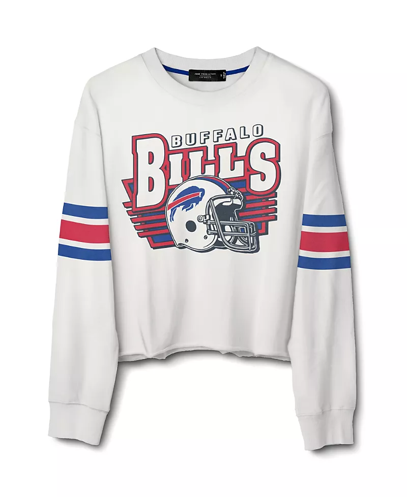 Junk Food Clothing Women's Nfl Buffalo Bills Kickoff Crop Crew Fleece